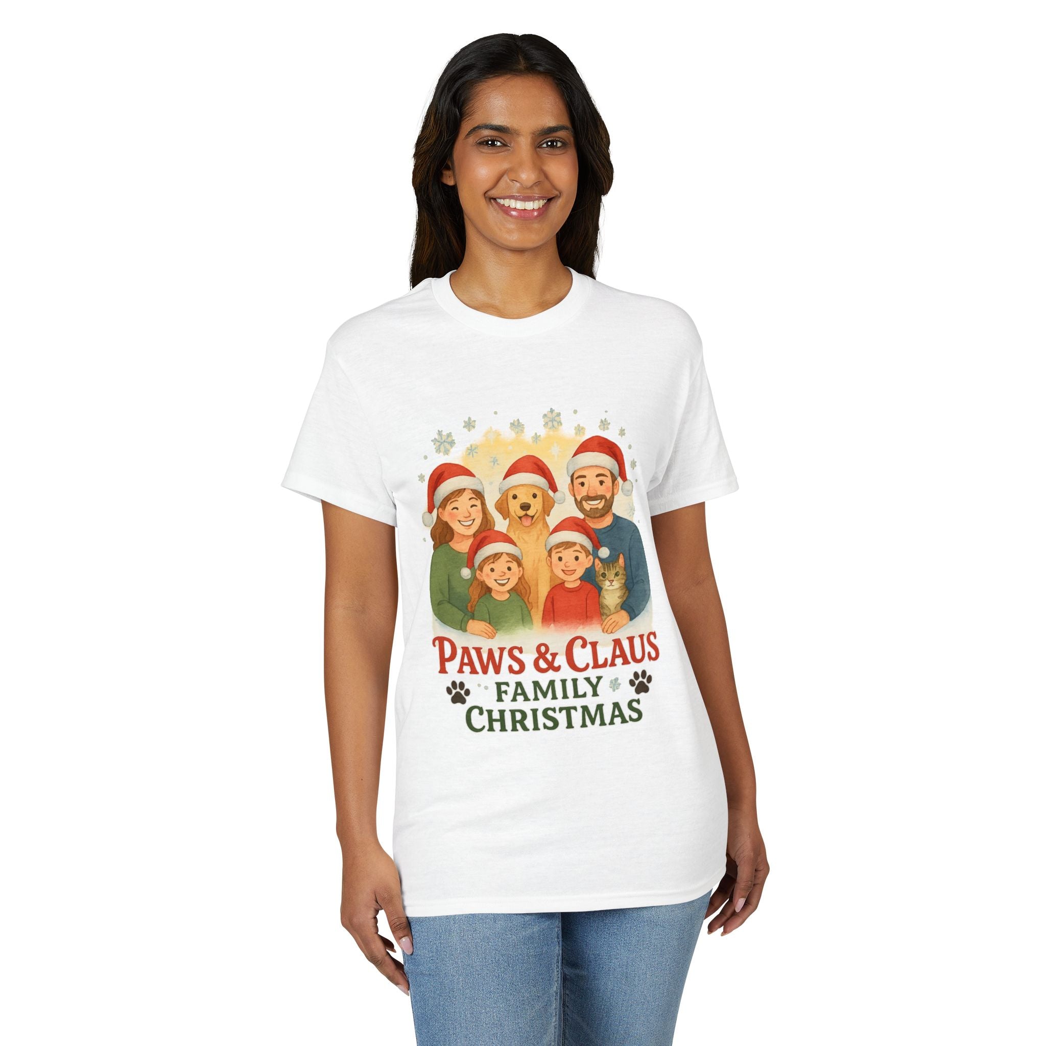 Paws & Claus Family Christmas T-Shirt