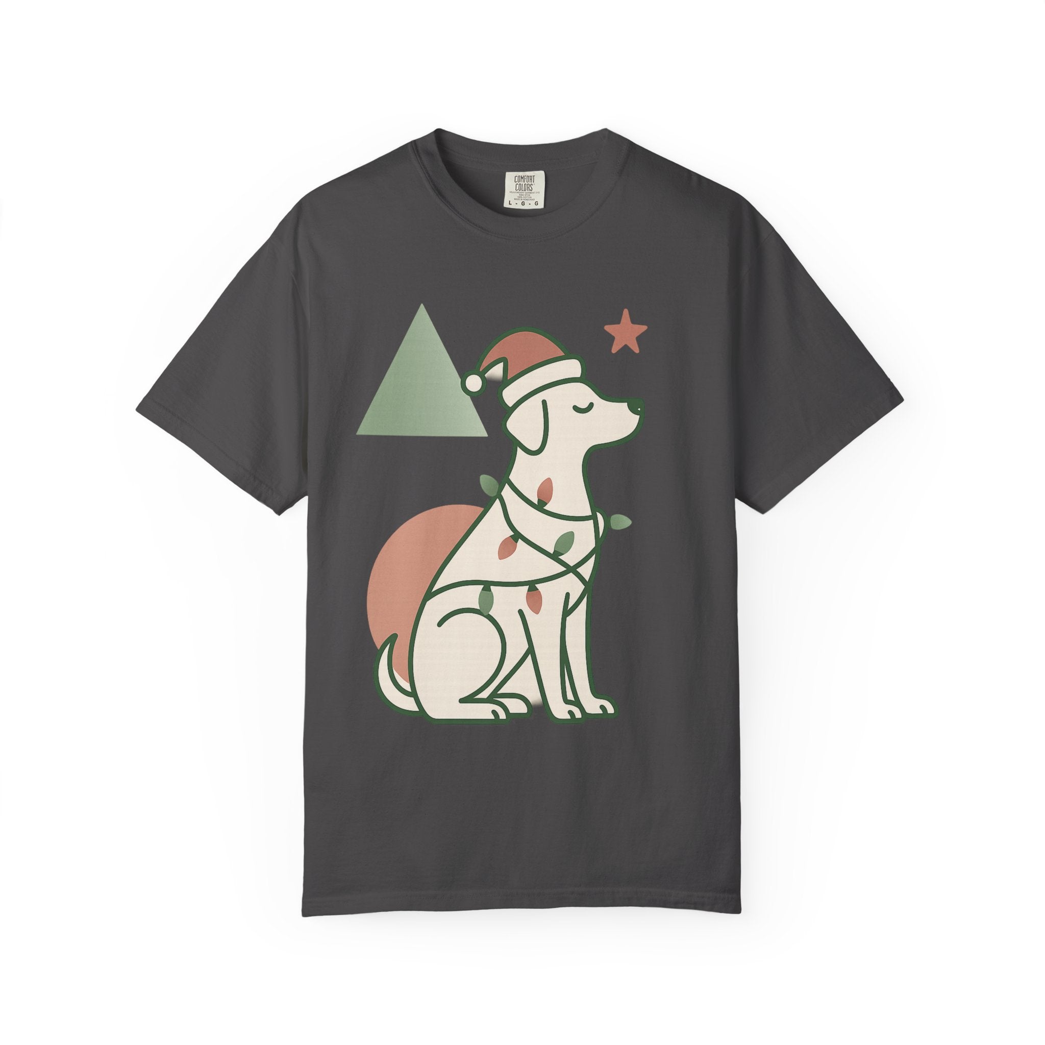 Festive Puppy with Santa Hat T‑Shirt