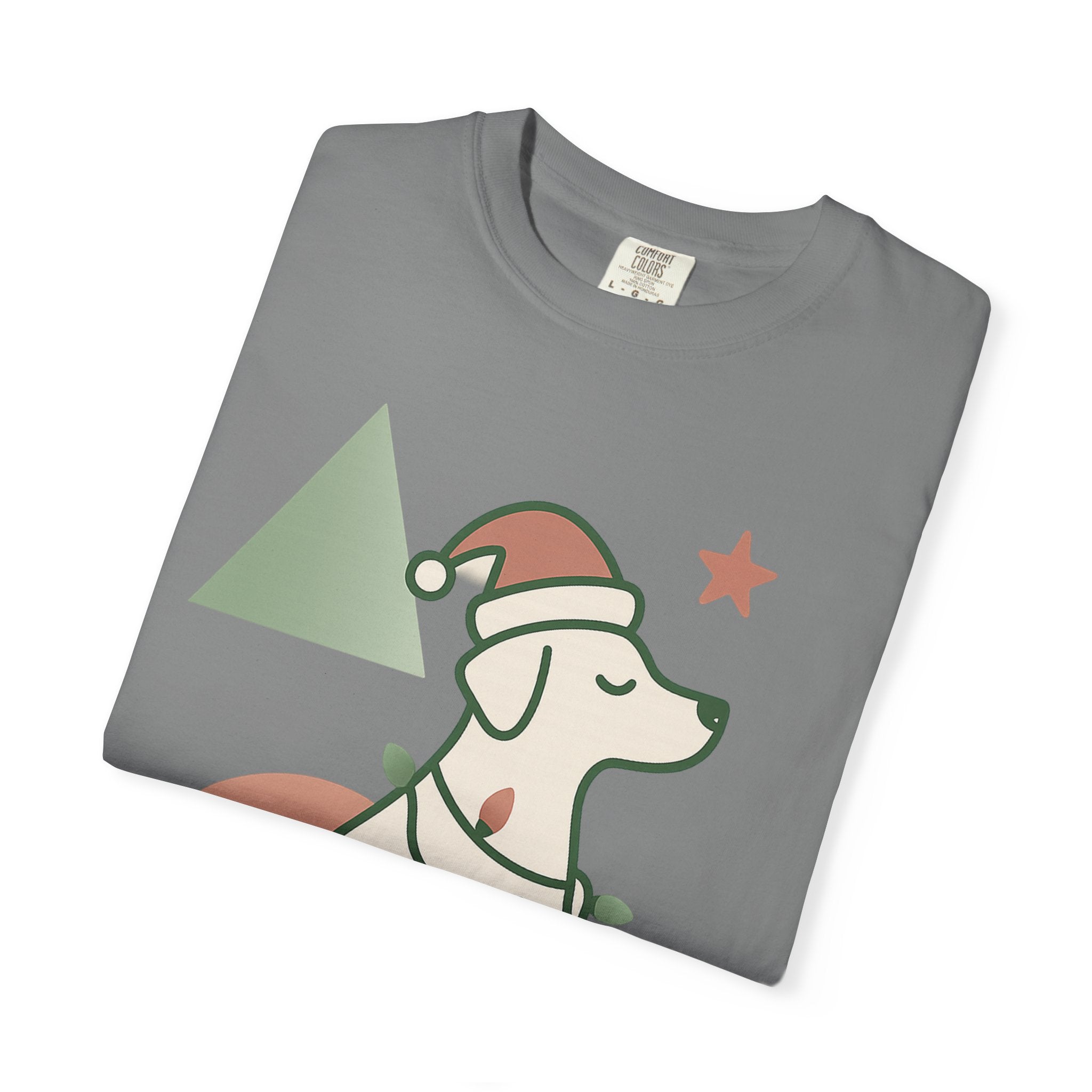 Festive Puppy with Santa Hat T‑Shirt