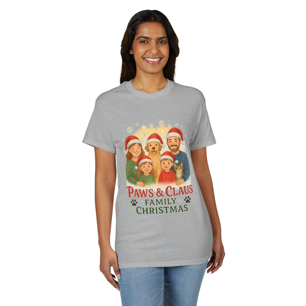 Paws & Claus Family Christmas T-Shirt