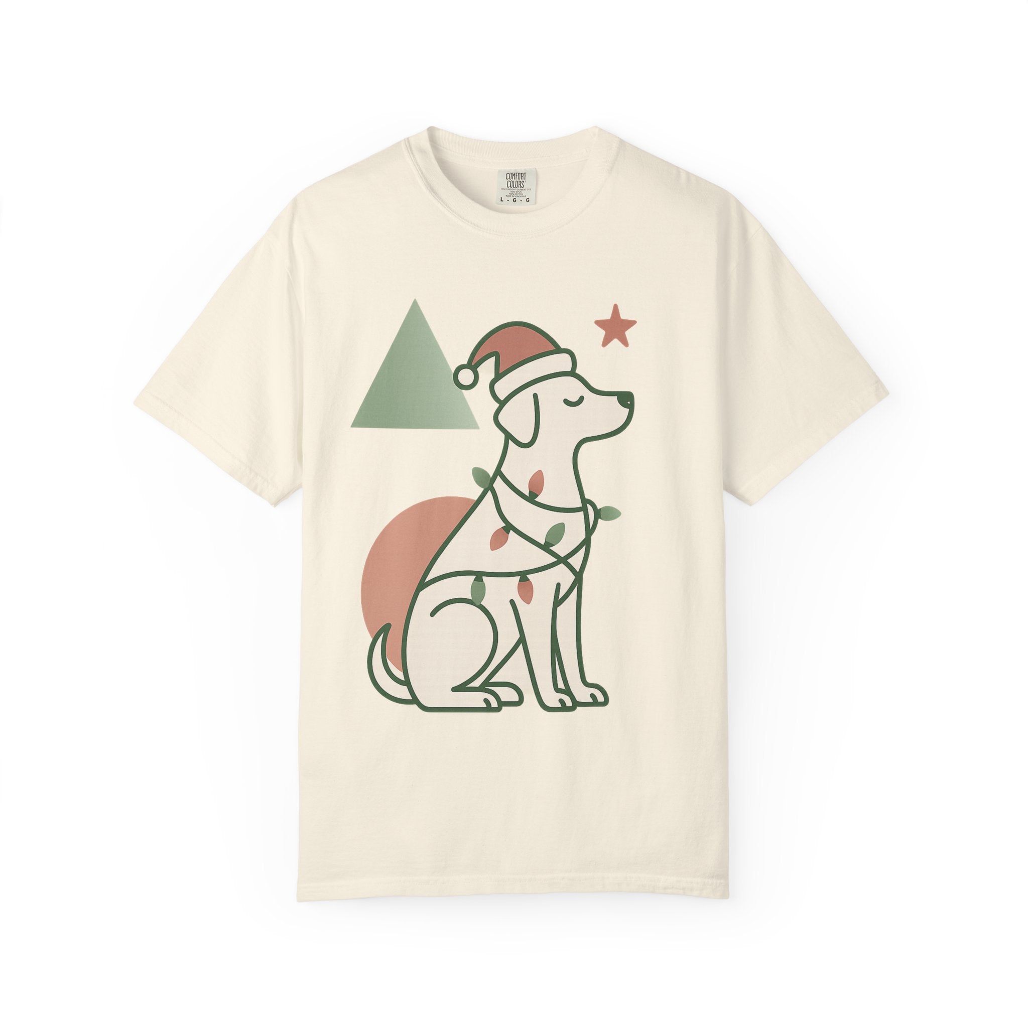 Festive Puppy with Santa Hat T‑Shirt