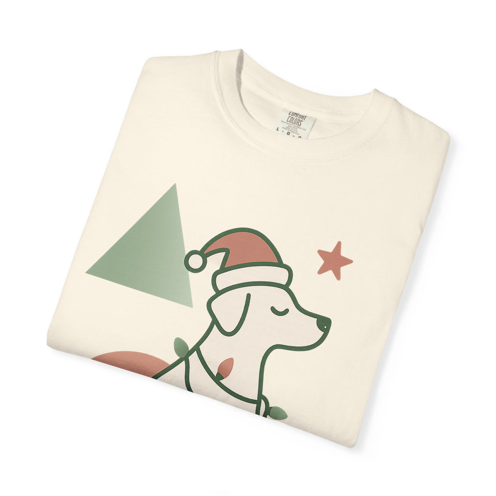Festive Puppy with Santa Hat T‑Shirt