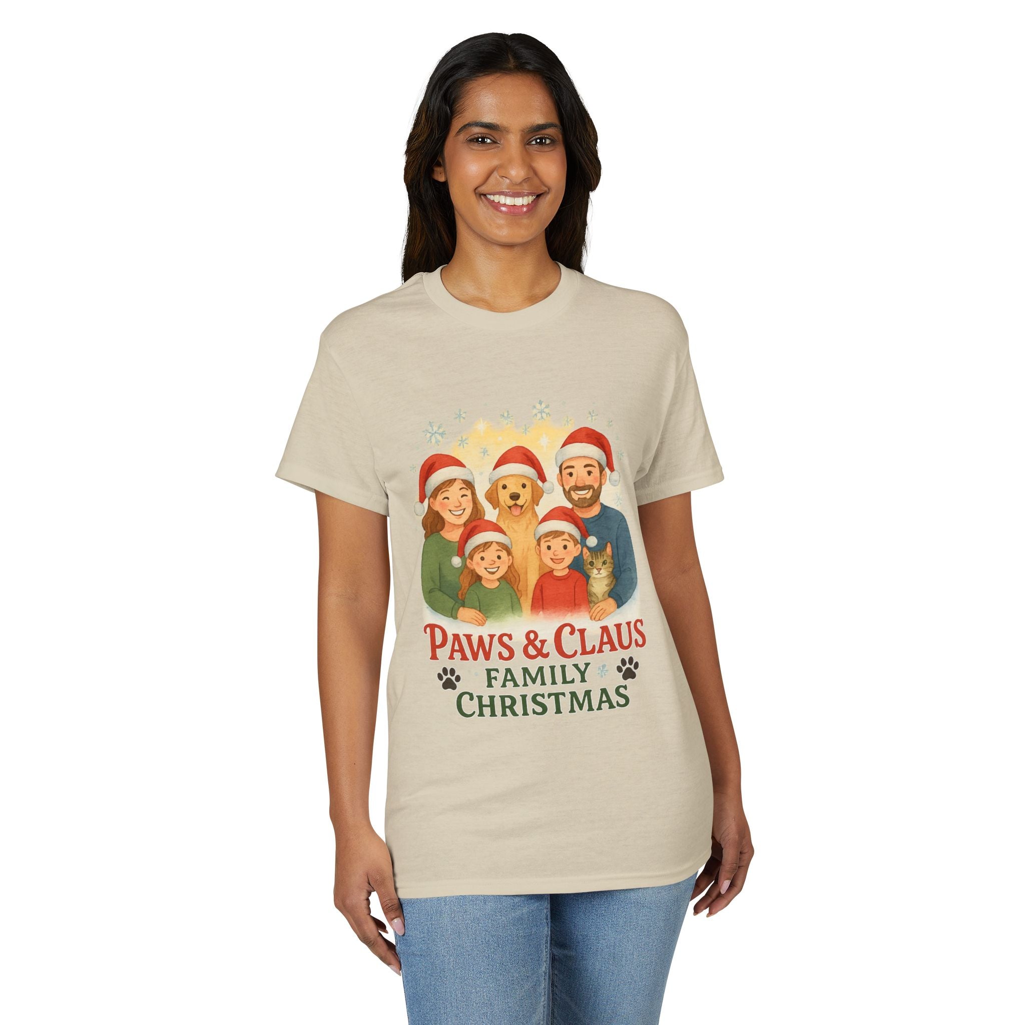Paws & Claus Family Christmas T-Shirt