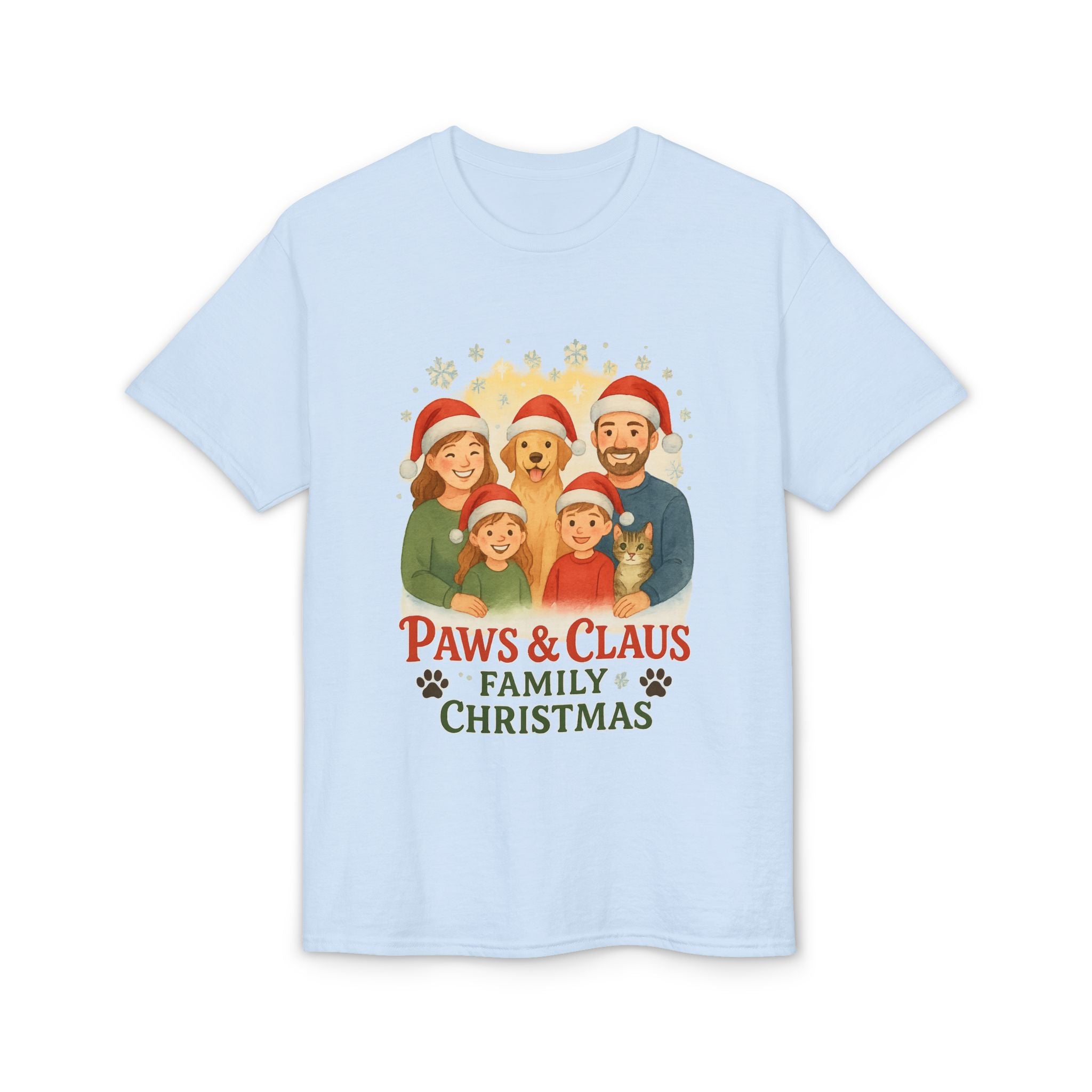 Paws & Claus Family Christmas T-Shirt