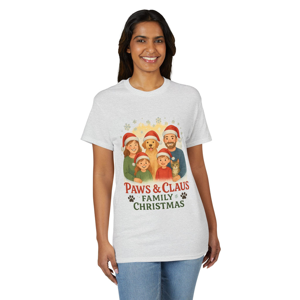 Paws & Claus Family Christmas T-Shirt