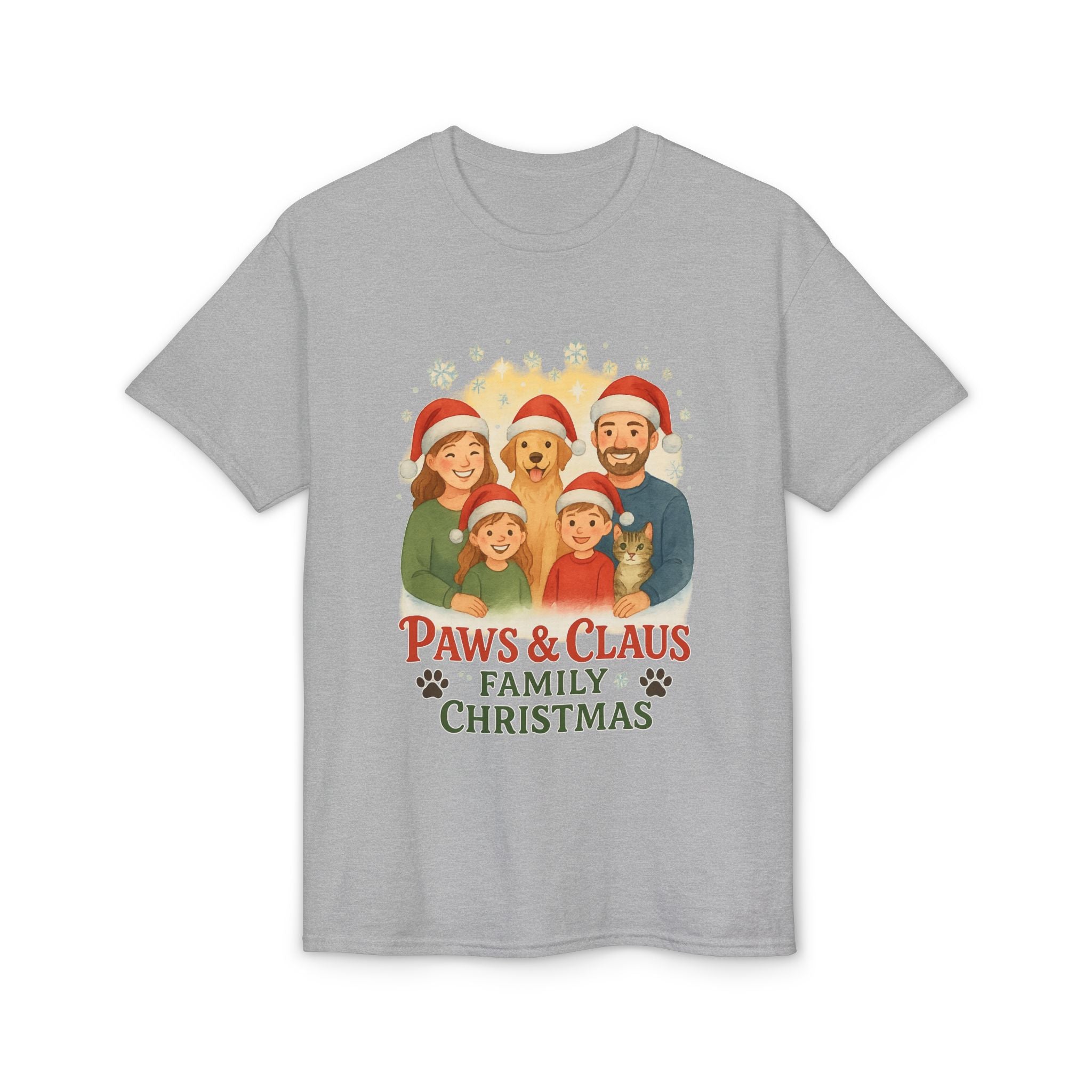 Paws & Claus Family Christmas T-Shirt