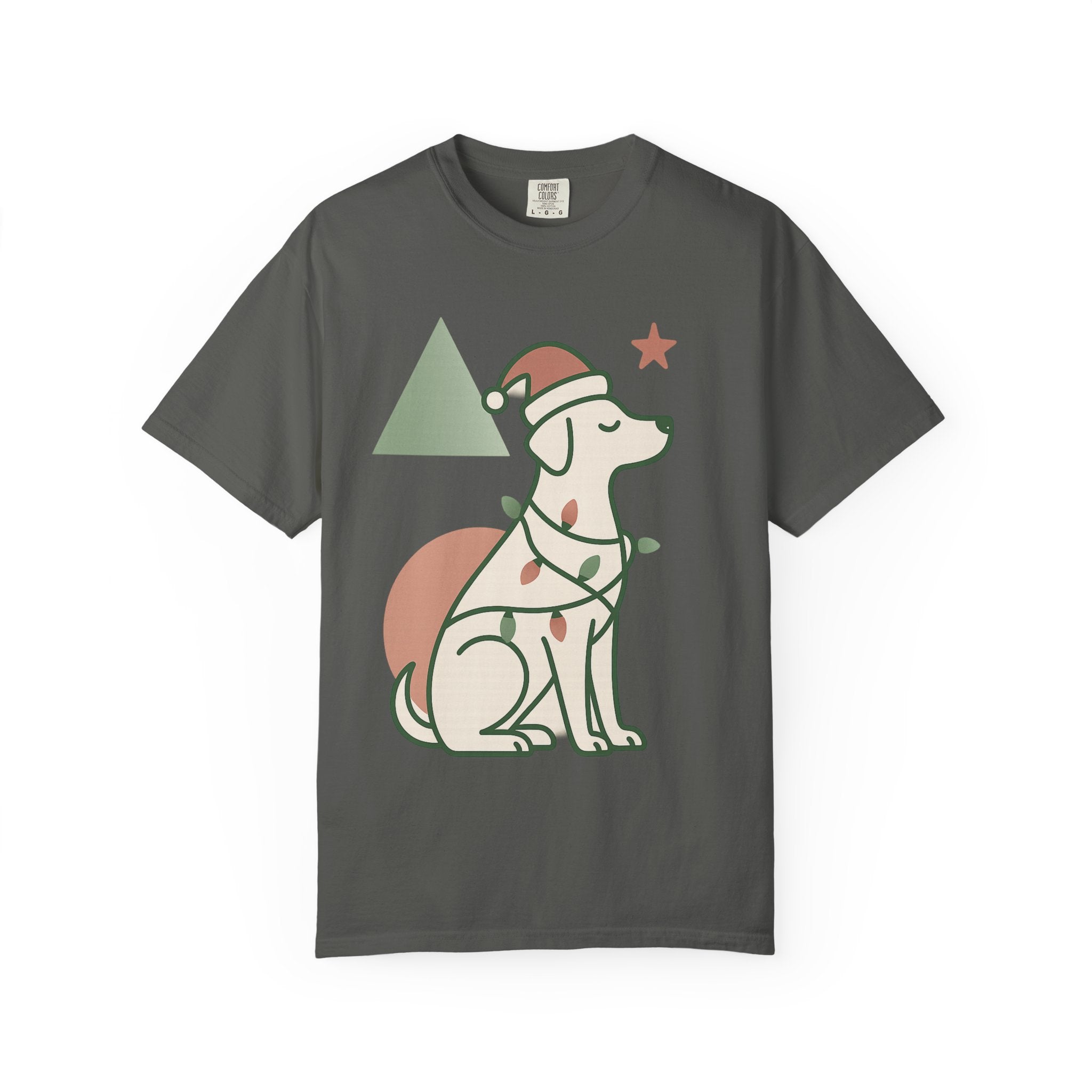 Festive Puppy with Santa Hat T‑Shirt