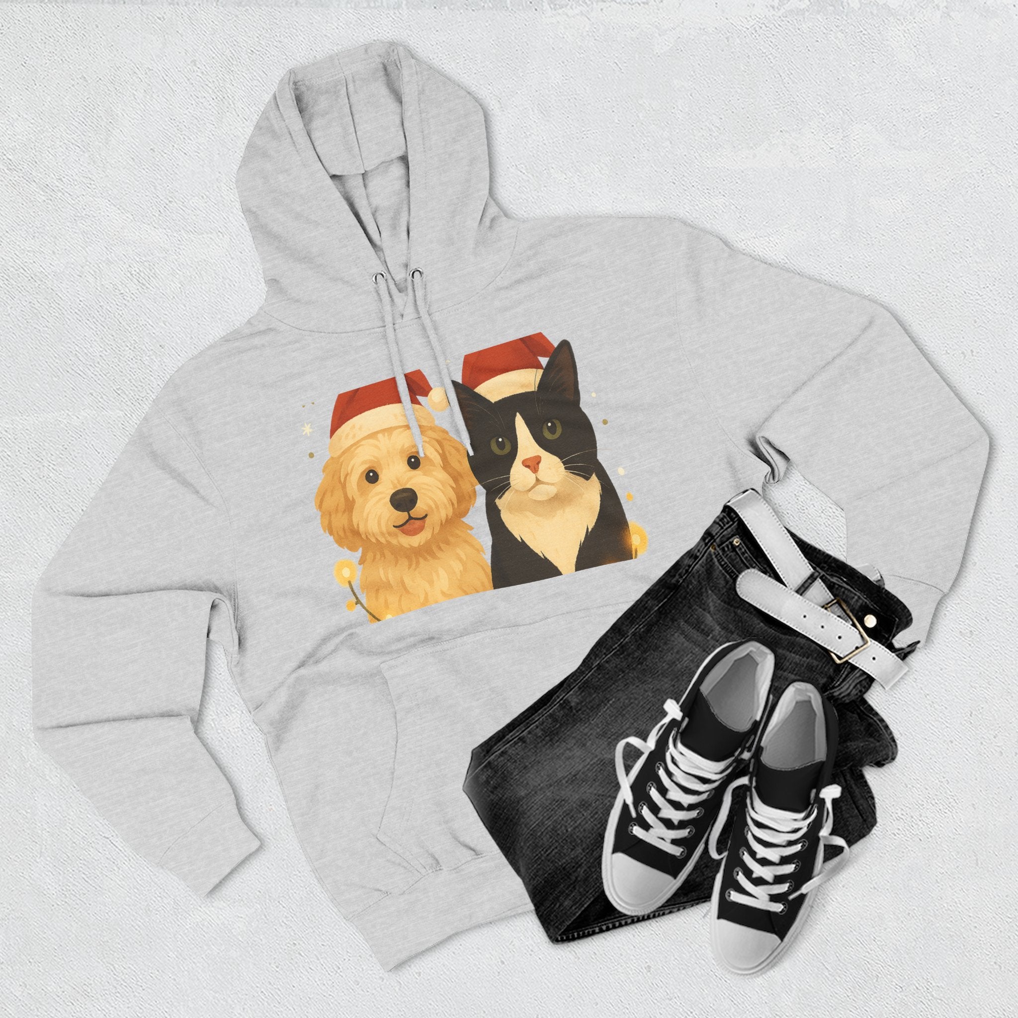 Dog and Cat Christmas Hoodie