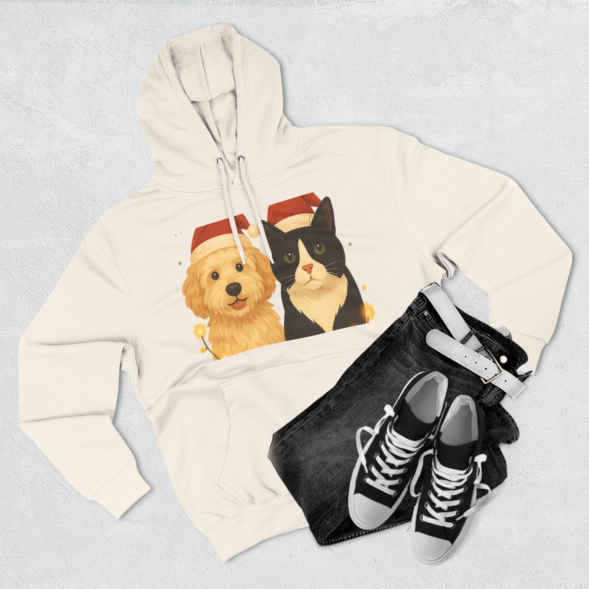 Dog and Cat Christmas Hoodie