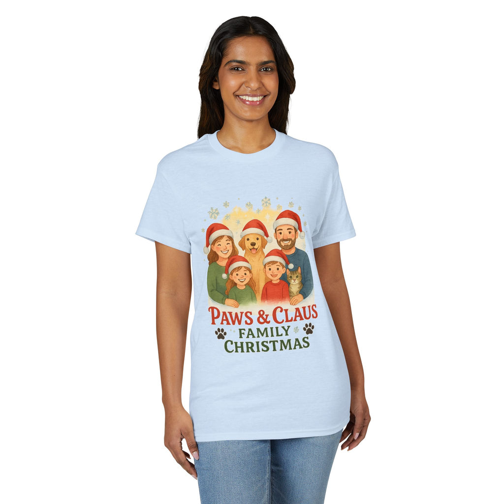 Paws & Claus Family Christmas T-Shirt