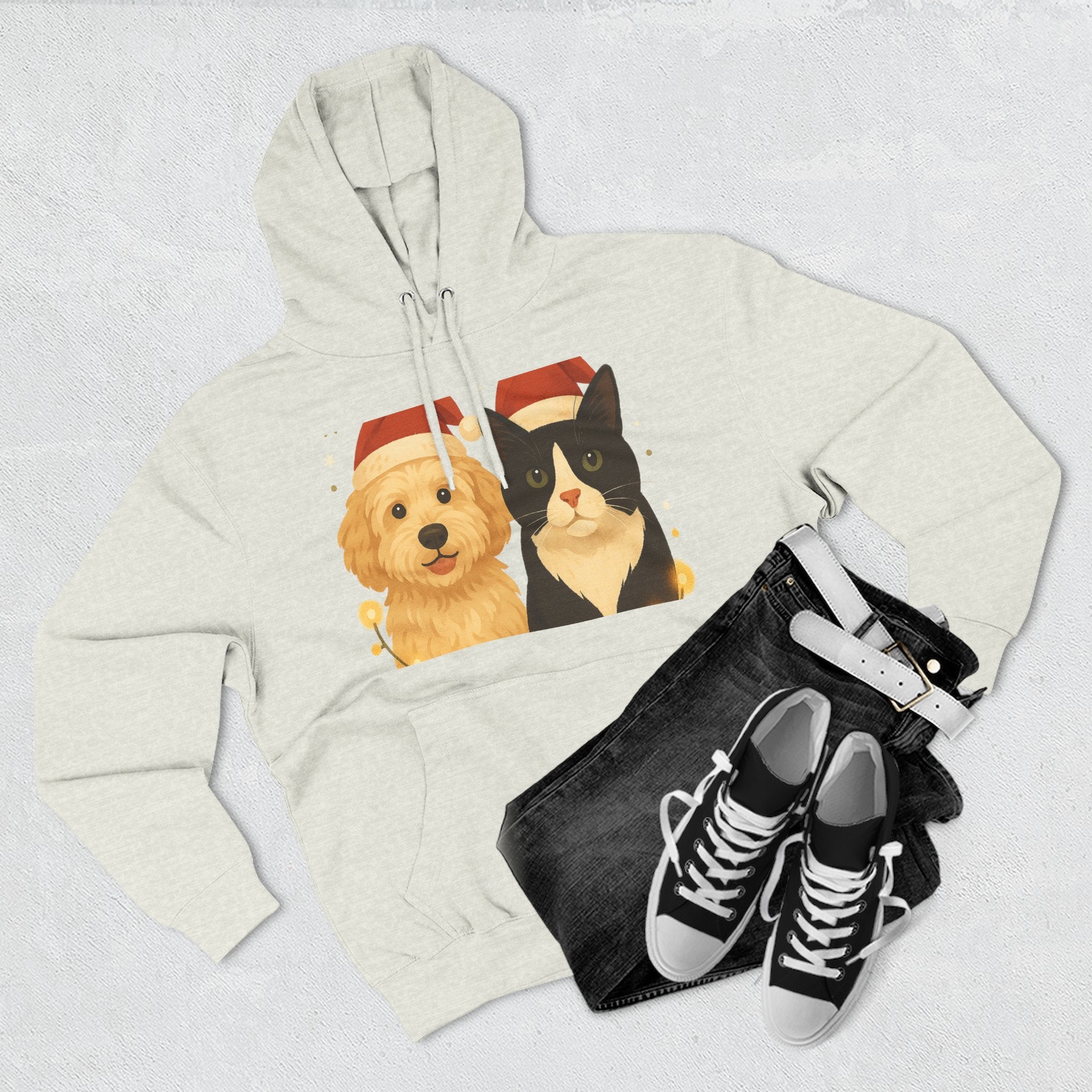 Dog and Cat Christmas Hoodie
