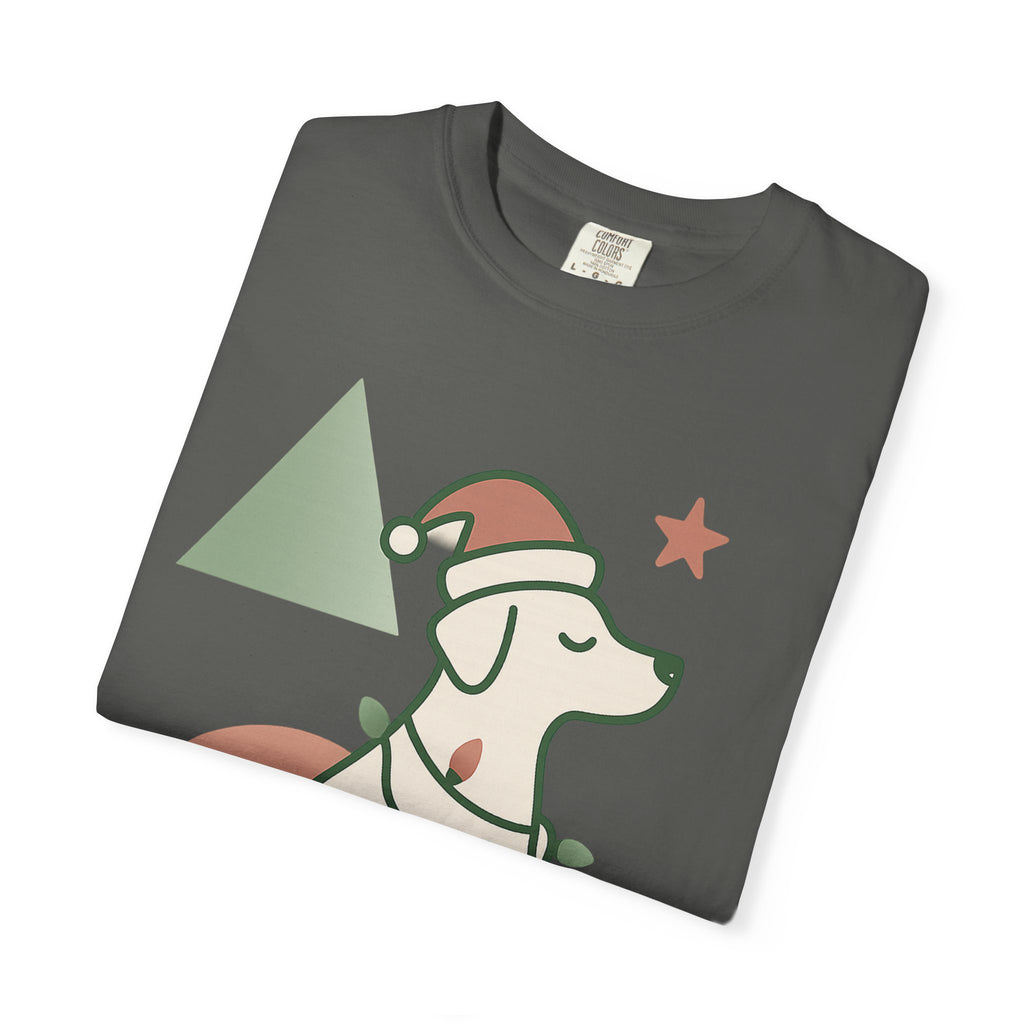 Festive Puppy with Santa Hat T‑Shirt