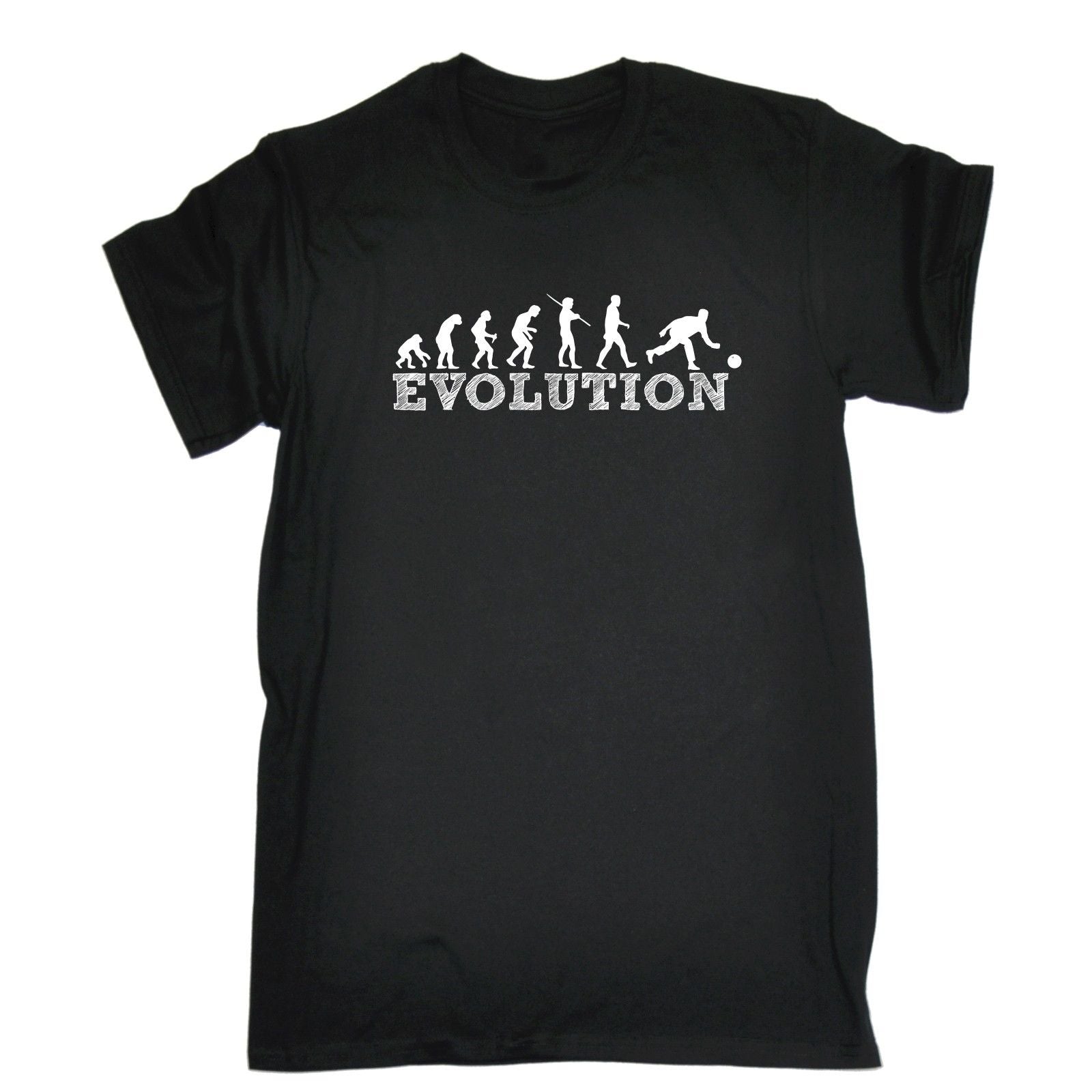 Evolution Bowlinger T-SHIRT Tee Lawn Bowls Ten Pin Funny Birthday Gift Present Top Harajuku Short Sleeve Shirt Funny