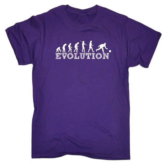 Evolution Bowlinger T-SHIRT Tee Lawn Bowls Ten Pin Funny Birthday Gift Present Top Harajuku Short Sleeve Shirt Funny