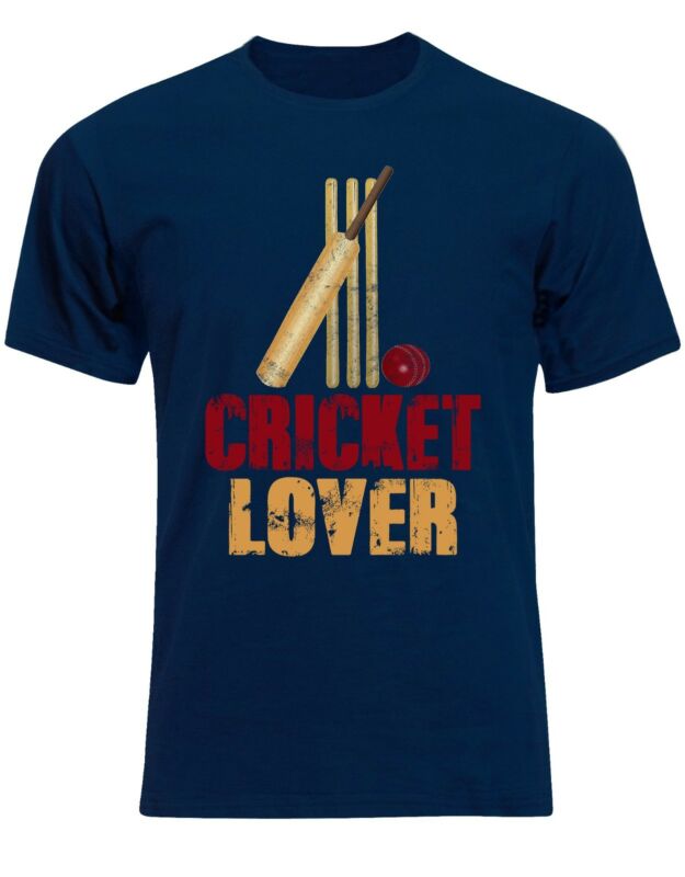 Cricket Lover Sports Game Batting Bowling Fielding Men T shirt AM12