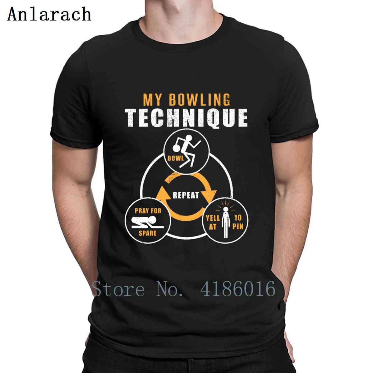 My Bowling Technique Bowler Funny Gifts T Shirt Fitness Personalized Short Sleeve Pattern S-4XL Family Breathable Shirt