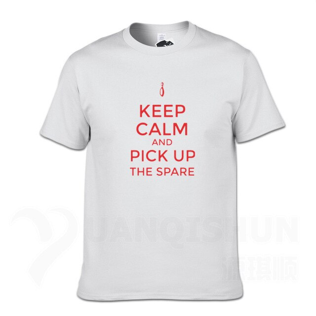 Funny Men Tshirt Keep Calm and Bowling Mens T-Shirt 2019 New 16 Colors Cotton Fashion T Shirts Unisex Short sleeves Tops Tee