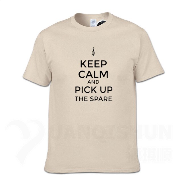 Funny Men Tshirt Keep Calm and Bowling Mens T-Shirt 2019 New 16 Colors Cotton Fashion T Shirts Unisex Short sleeves Tops Tee