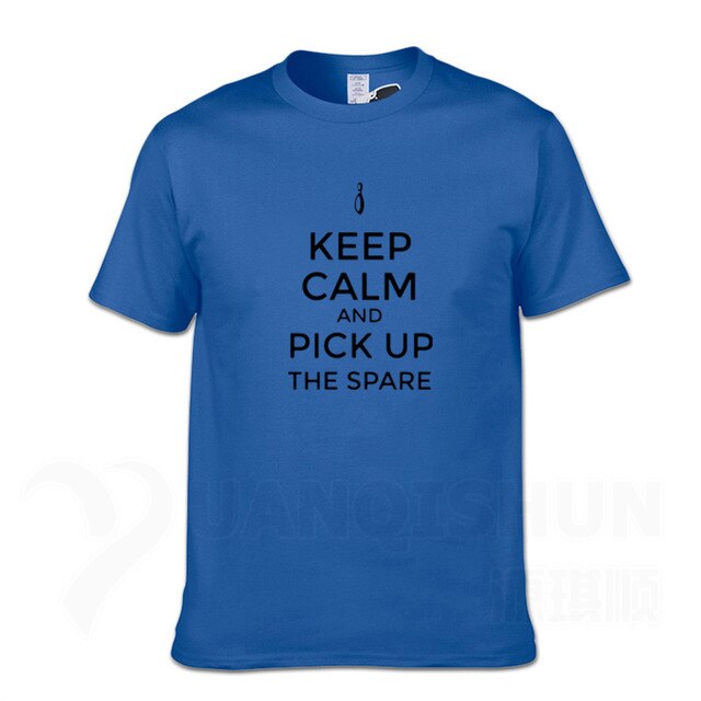 Funny Men Tshirt Keep Calm and Bowling Mens T-Shirt 2019 New 16 Colors Cotton Fashion T Shirts Unisex Short sleeves Tops Tee