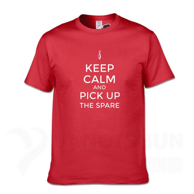Funny Men Tshirt Keep Calm and Bowling Mens T-Shirt 2019 New 16 Colors Cotton Fashion T Shirts Unisex Short sleeves Tops Tee
