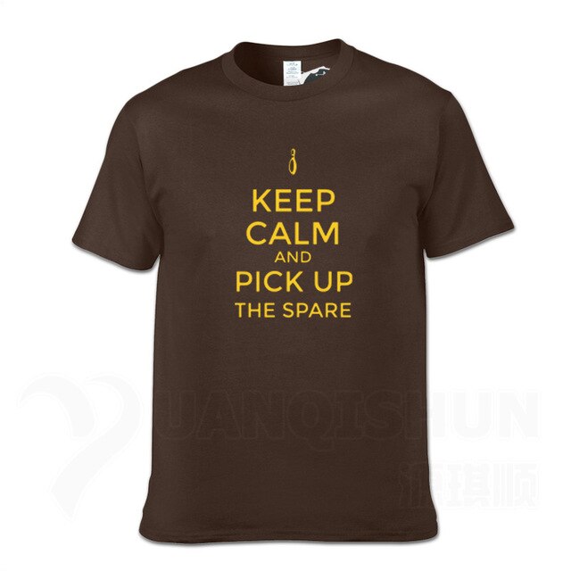 Funny Men Tshirt Keep Calm and Bowling Mens T-Shirt 2019 New 16 Colors Cotton Fashion T Shirts Unisex Short sleeves Tops Tee