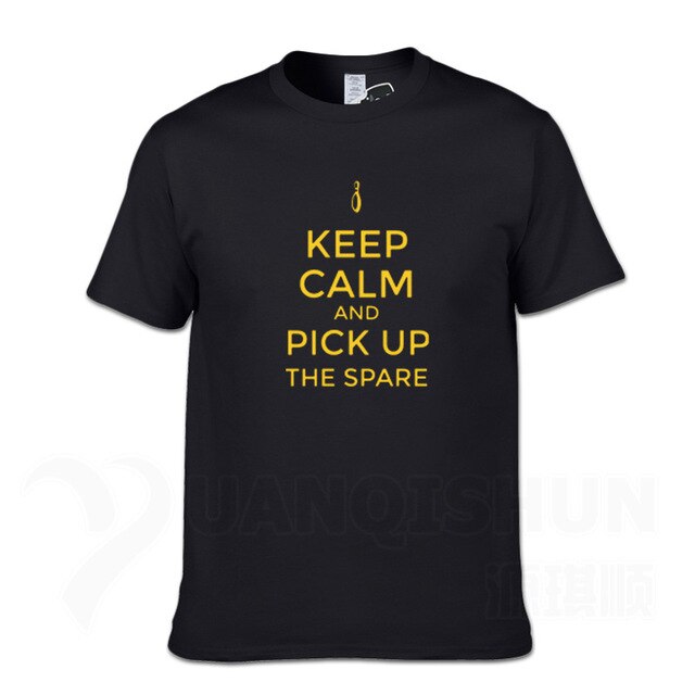 Funny Men Tshirt Keep Calm and Bowling Mens T-Shirt 2019 New 16 Colors Cotton Fashion T Shirts Unisex Short sleeves Tops Tee