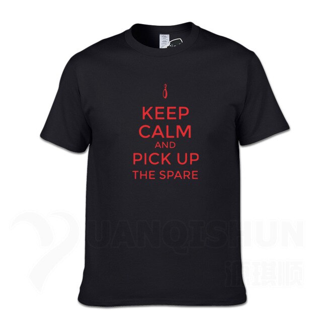 Funny Men Tshirt Keep Calm and Bowling Mens T-Shirt 2019 New 16 Colors Cotton Fashion T Shirts Unisex Short sleeves Tops Tee