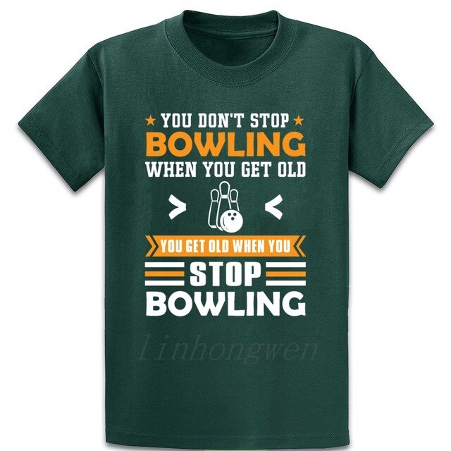Bowling Bowling Old Age Pension Saying T Shirt Natural Spring Autumn Anti-Wrinkle New Fashion Designing Cotton Homme Round Neck