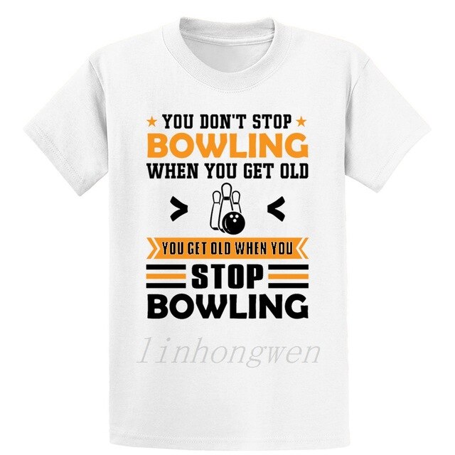 Bowling Bowling Old Age Pension Saying T Shirt Natural Spring Autumn Anti-Wrinkle New Fashion Designing Cotton Homme Round Neck